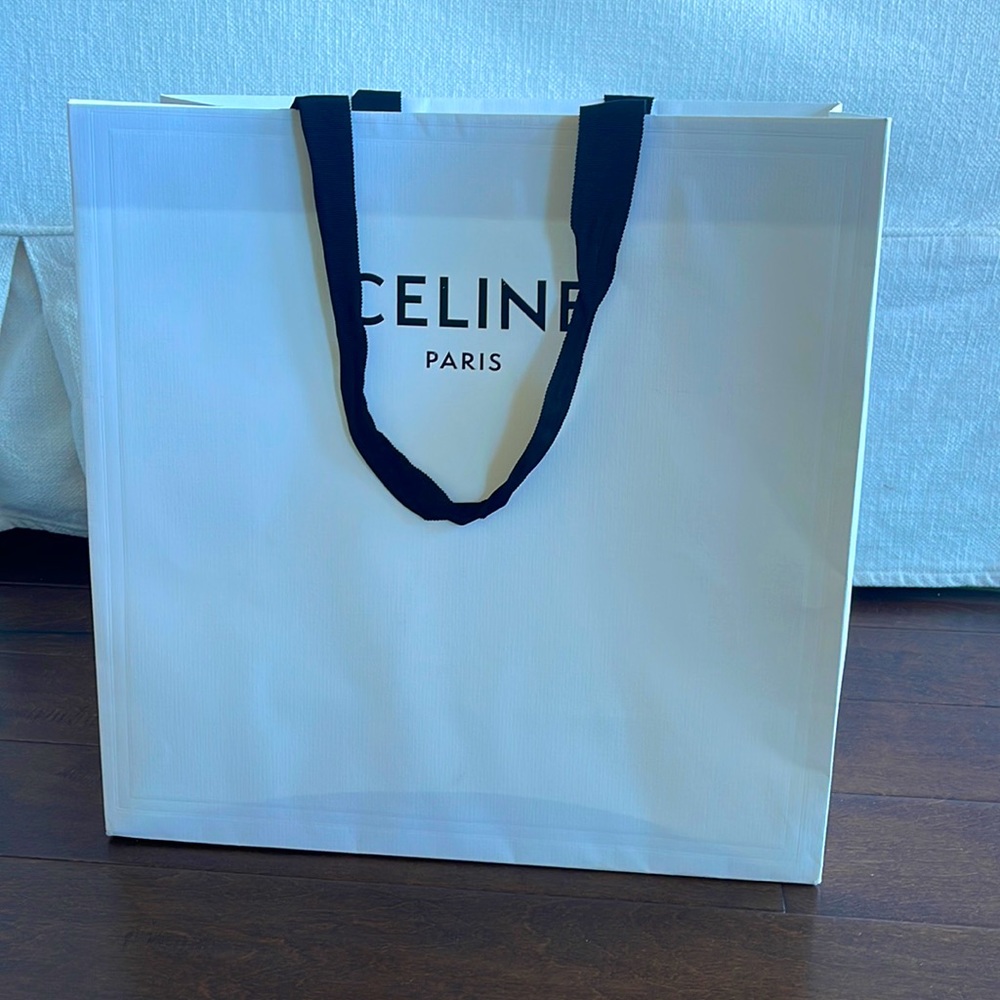 Celine paper shopping bag.